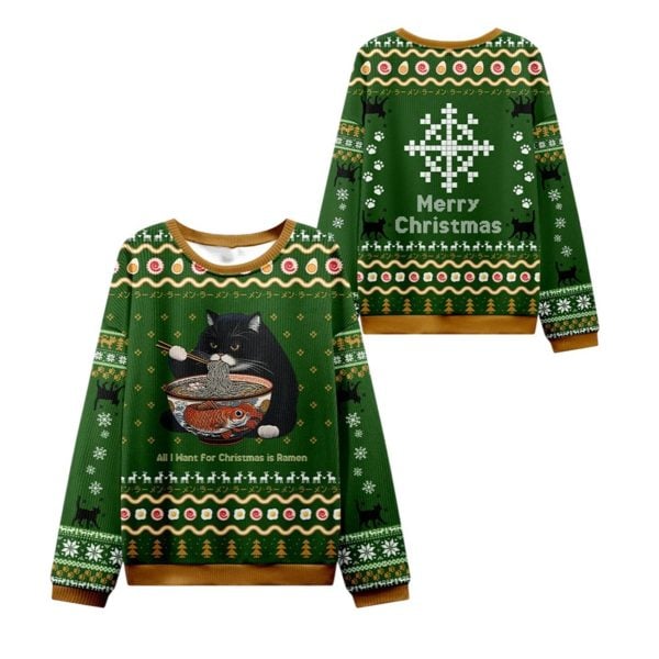 All I Want for Christmas is Ramen Ugly Sweater 2025 Christmas 1 2