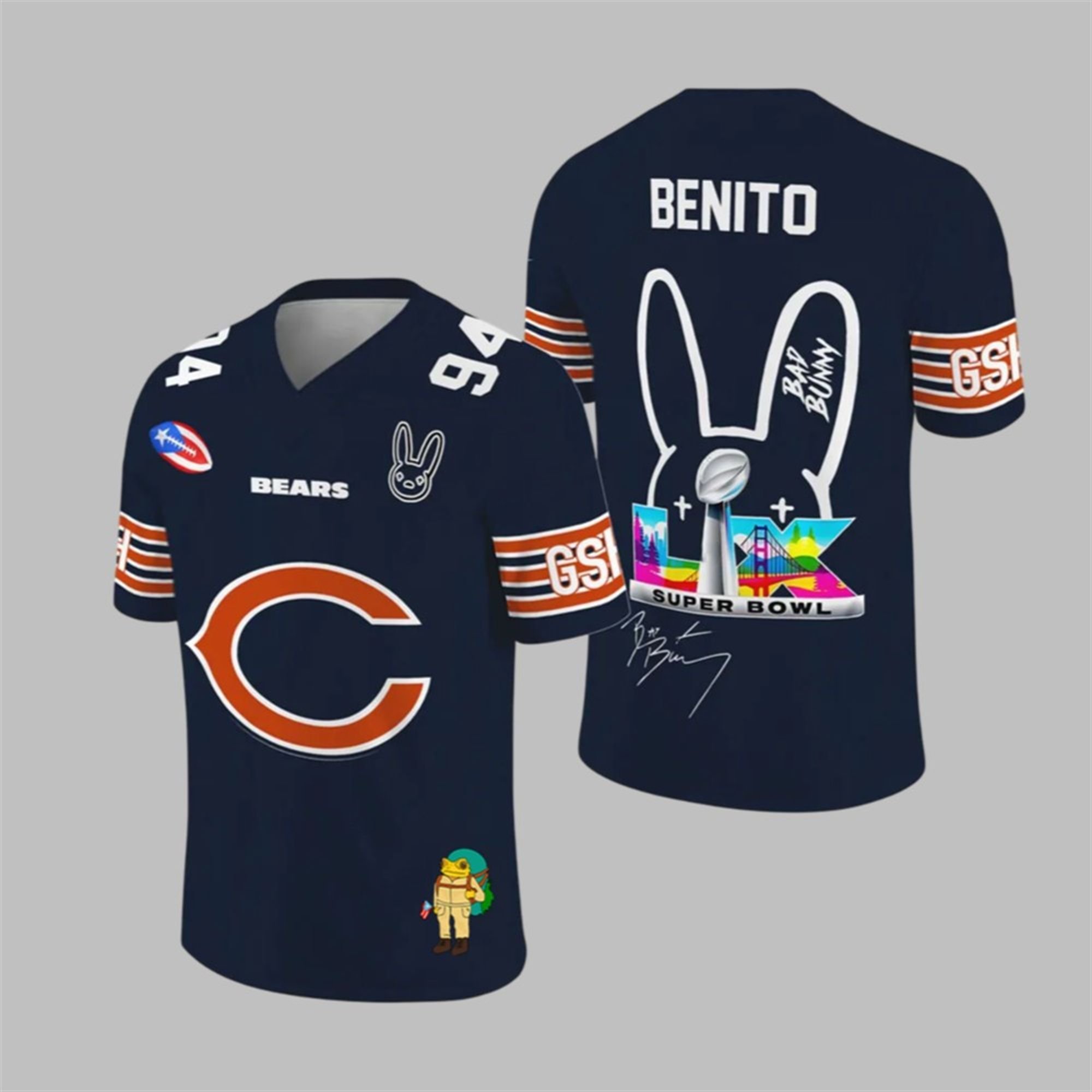 Bears Bad Bunny Bowl LX 2025 2026 Jersey 1 1 Bears Bad Bunny Bowl LX 2025 2026 Jersey 1 1