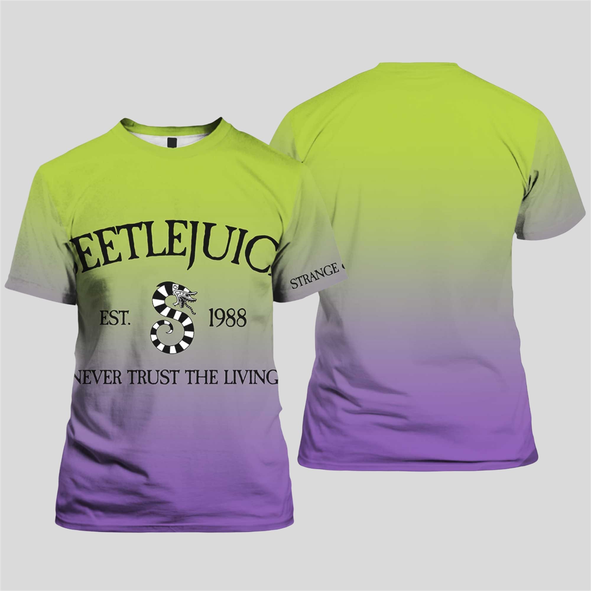 Beetlejuice Never Trust The Living Halloween Horror Shirt 1 Beetlejuice Never Trust The Living Halloween Horror Shirt 1
