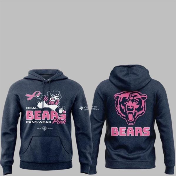 Ben Johnson Real Bears Fan Wear Pink October 2025 Hoodie 2