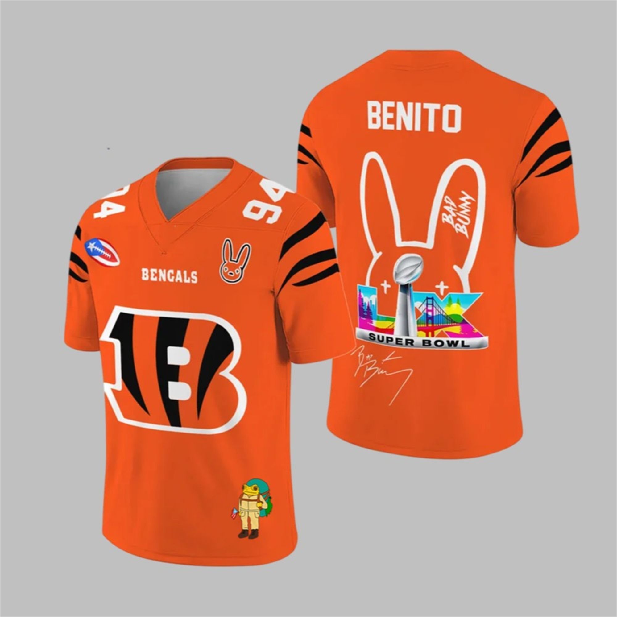 Bengals Bad Bunny Bowl LX 2025 2026 Jersey 1 1 Bengals Bad Bunny Bowl LX 2025 2026 Jersey 1 1