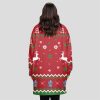 Blue Cat Ugly Christmas Hoodie Blanket 4
