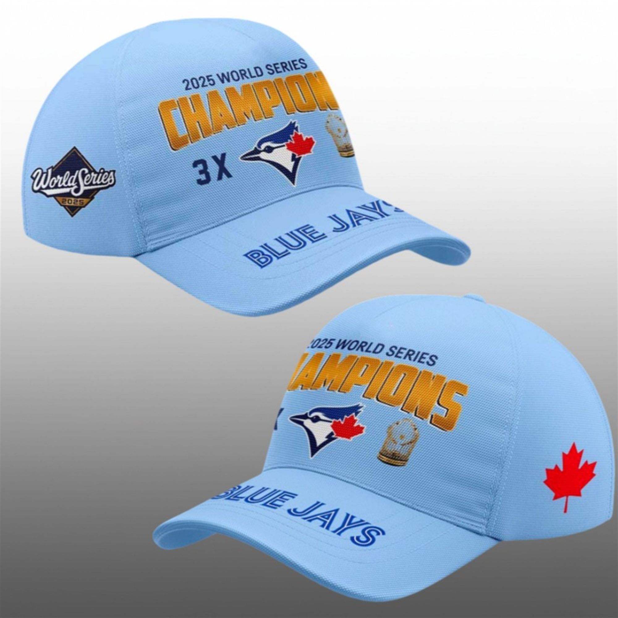 Blue Jays 3X World Series Champions 2025 Hat 1 1 Blue Jays 3X World Series Champions 2025 Hat 1 1