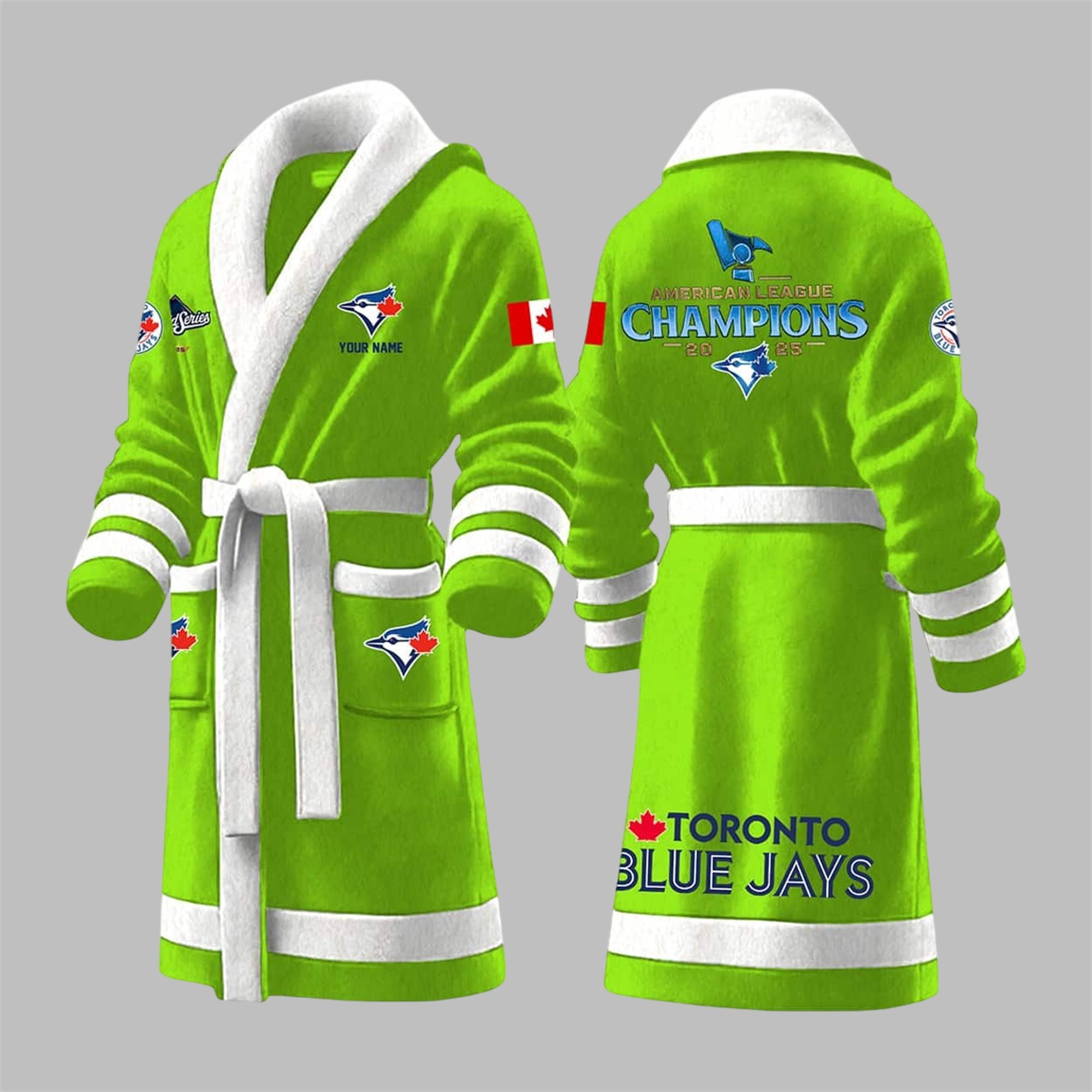 Blue Jays AL Champions World Series 2025 Bathrobe 1 Blue Jays AL Champions World Series 2025 Bathrobe 1