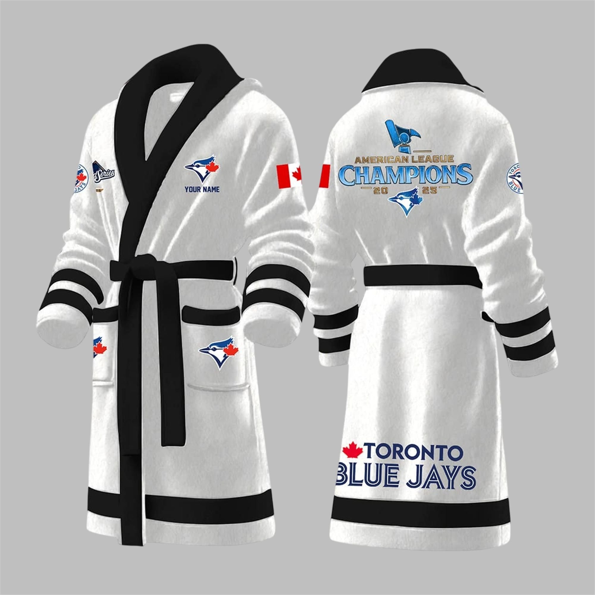 Blue Jays AL Champions World Series 2025 Bathrobe 5 Blue Jays AL Champions World Series 2025 Bathrobe 5