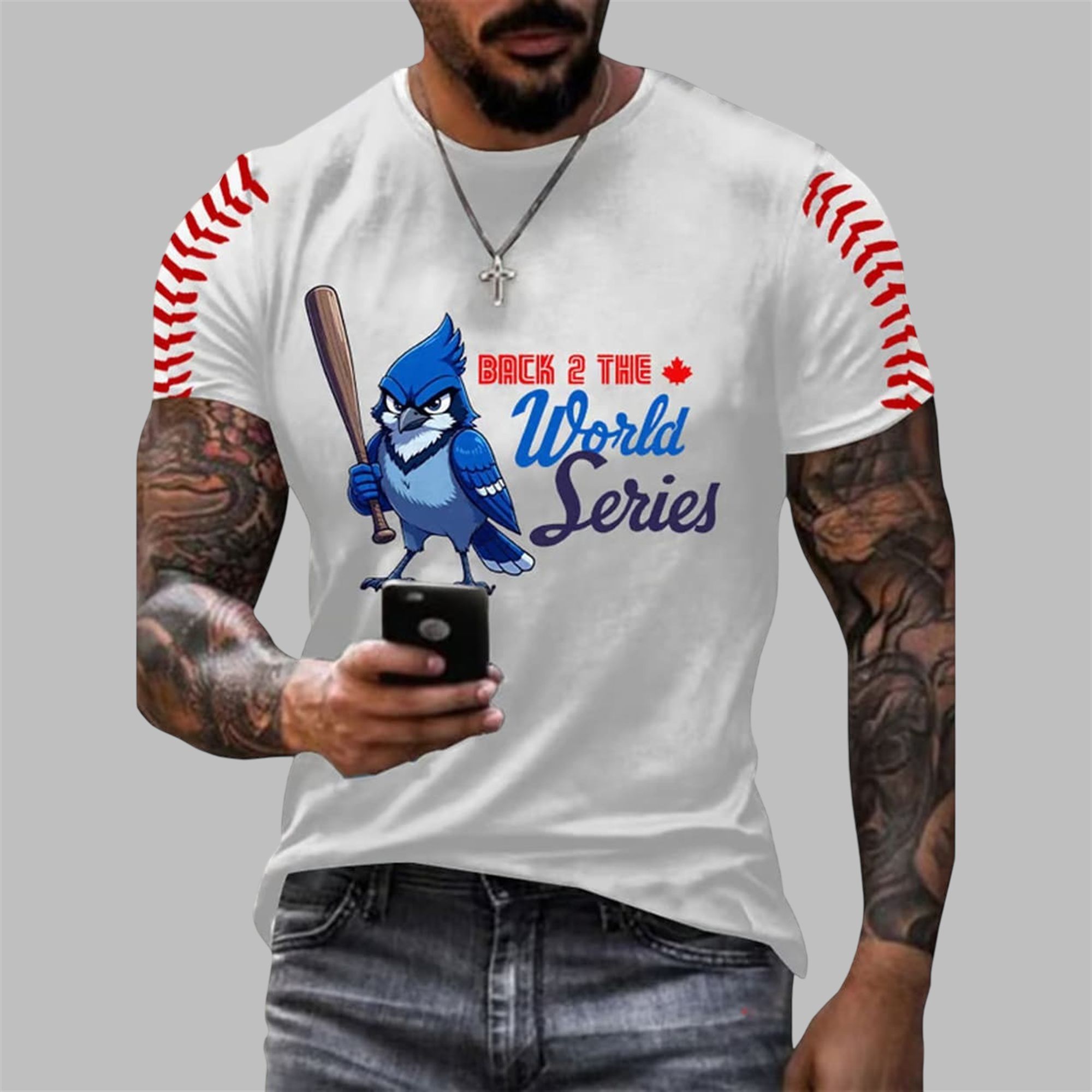 Blue Jays Baseball Back 2 The World Series 2025 Print Round Neck T-shirt 2 Blue Jays Baseball Back 2 The World Series 2025 Print Round Neck T shirt 2