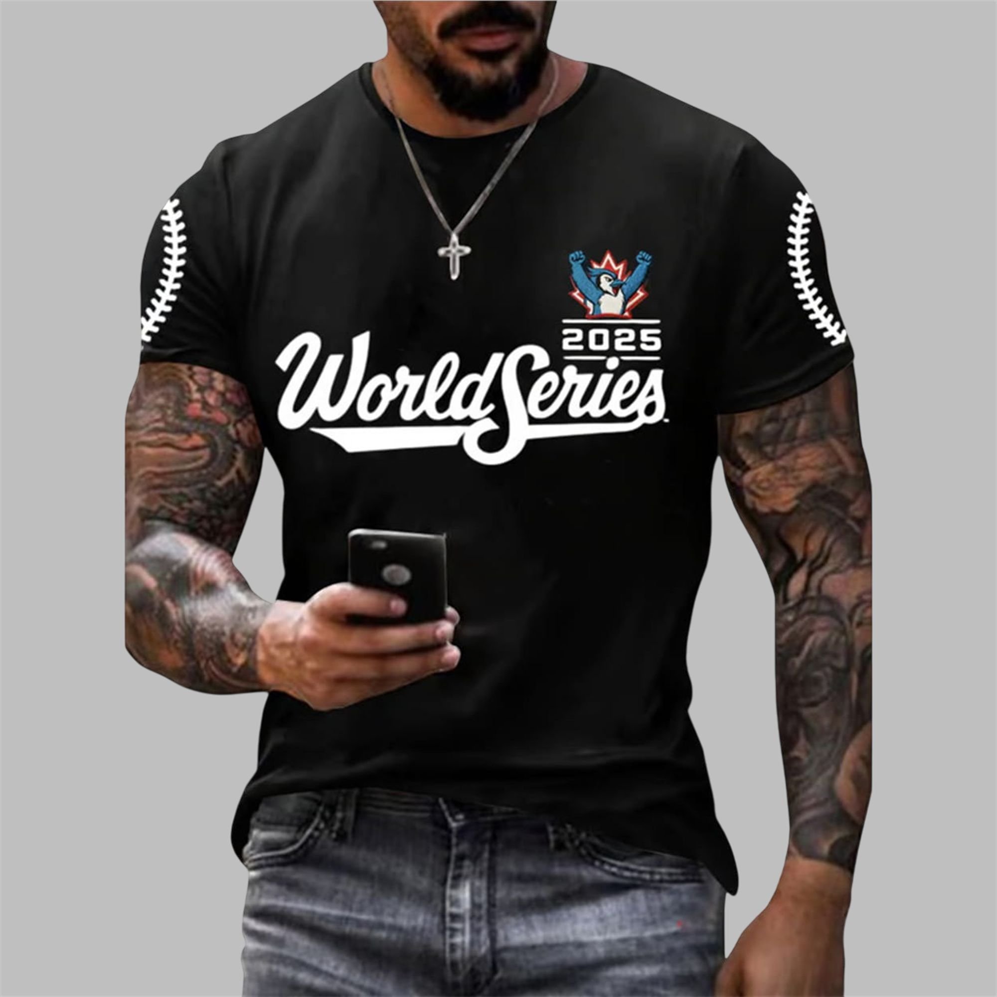 Blue Jays Baseball World Series 2025 Print Casual T-Shirt 2 Blue Jays Baseball World Series 2025 Print Casual T Shirt 3