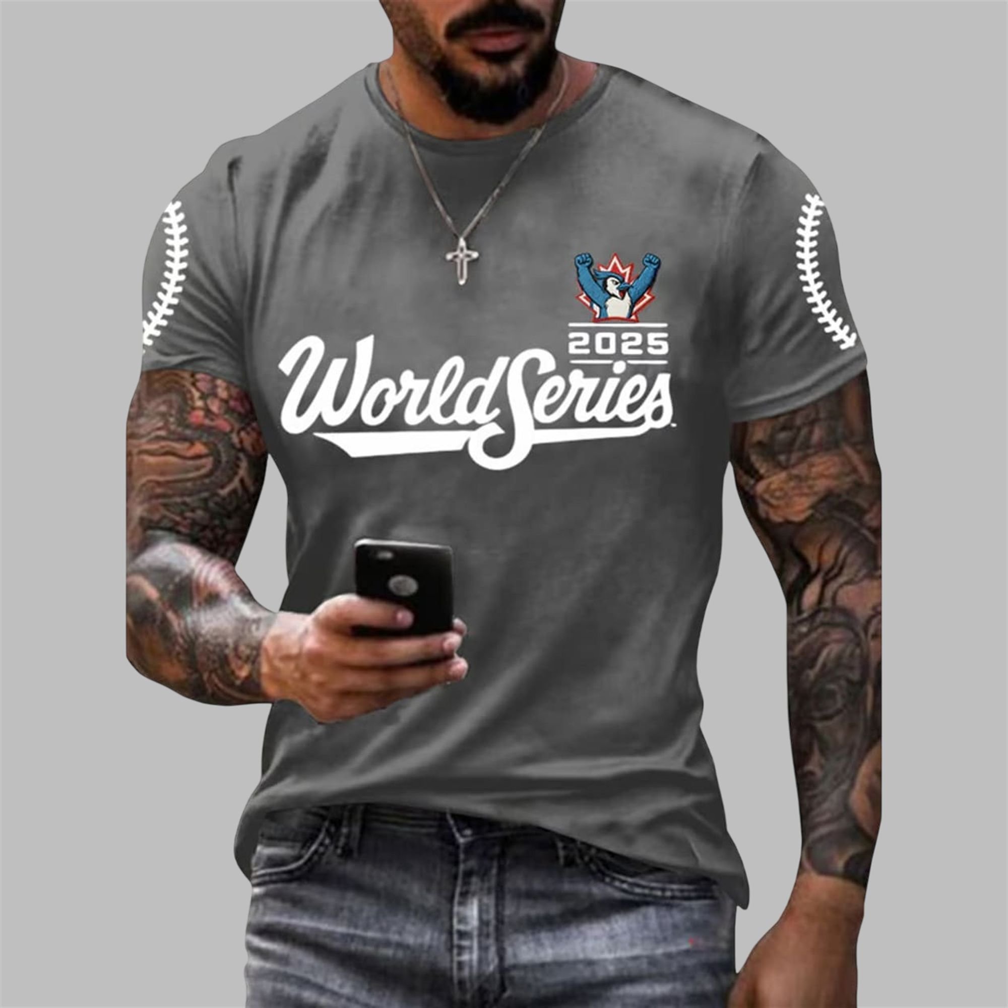 Blue Jays Baseball World Series 2025 Print Casual T-Shirt 3 Blue Jays Baseball World Series 2025 Print Casual T Shirt 4