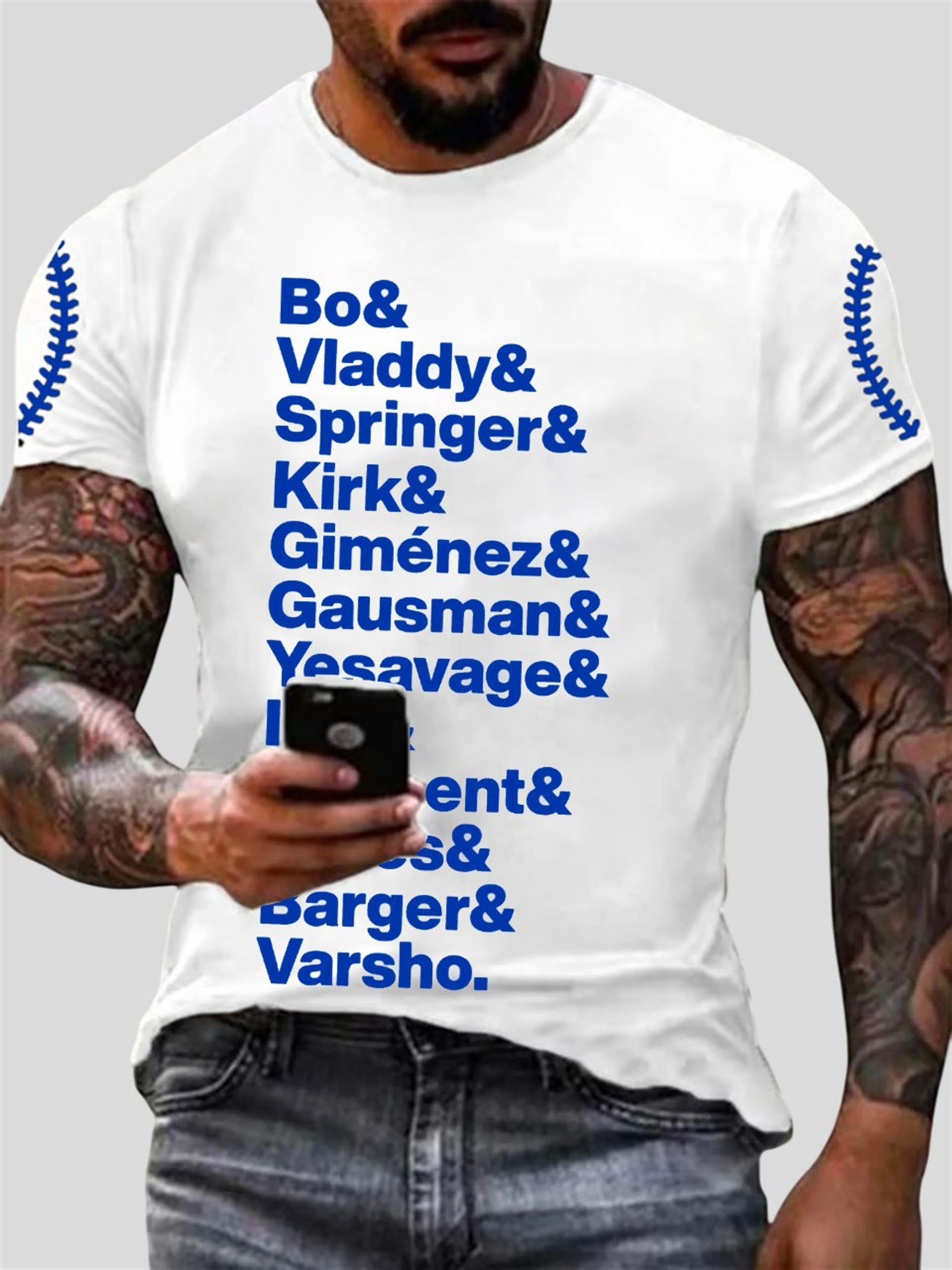 Blue Jays Bo Vladdy Springer Kirk Gimenez Shirt 4 Blue Jays Bo Vladdy Springer Kirk Gimenez Shirt 4