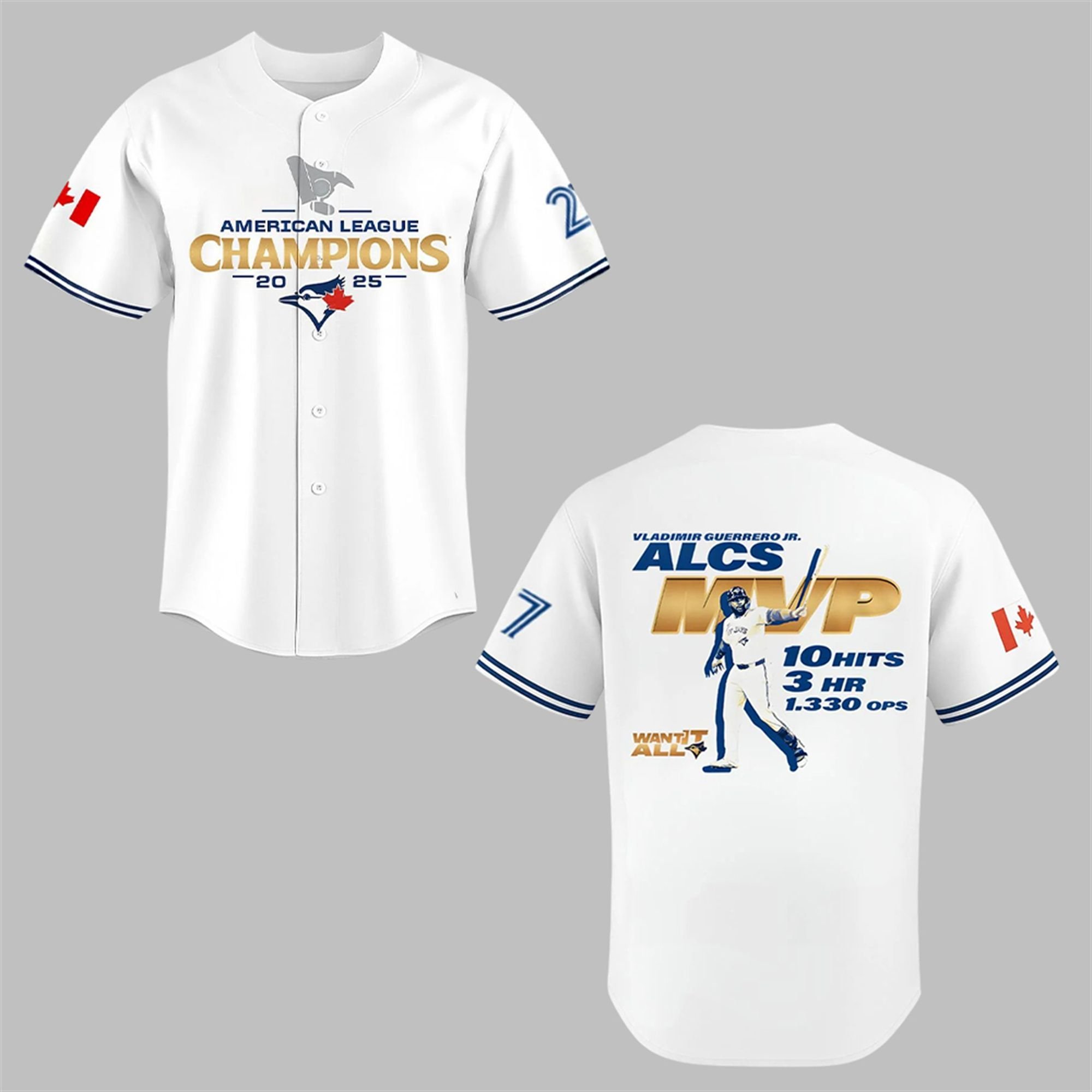 Blue Jays Vladimir Guerrero Jr ALCS MVP 2025 Jersey 0 Blue Jays Vladimir Guerrero Jr ALCS MVP 2025 Jersey 0