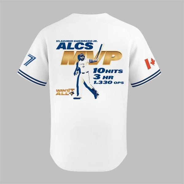 Blue Jays Vladimir Guerrero Jr ALCS MVP 2025 Jersey 3