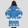 Blue Tiger Christmas Hoodie Blanket 3