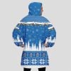 Blue Tiger Christmas Hoodie Blanket 4