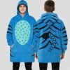Blue Tiger Cosplay Blanket Hoodie 1