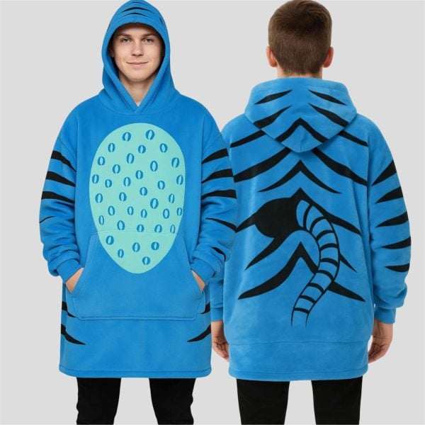 Blue Tiger Cosplay Blanket Hoodie 1