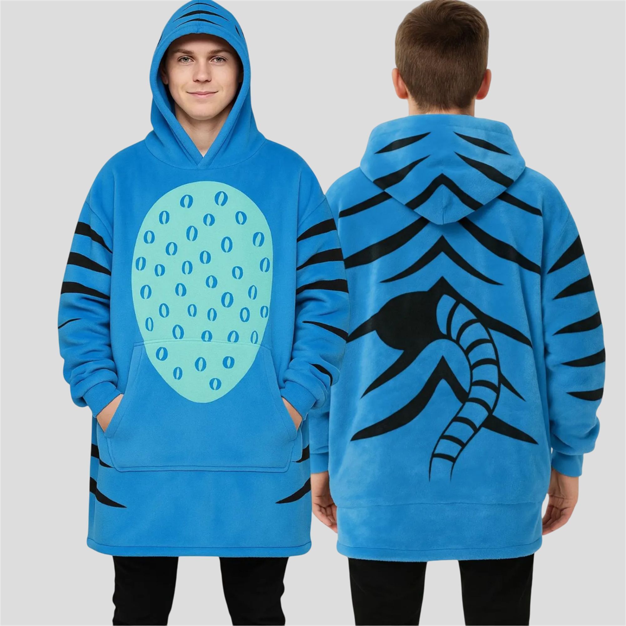 Blue Tiger Cosplay Blanket Hoodie 1 Blue Tiger Cosplay Blanket Hoodie 1