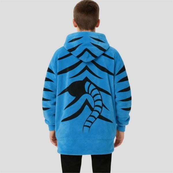Blue Tiger Cosplay Blanket Hoodie 2