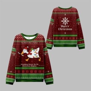 2025 Christmas Havoc Wreaking Goose Ugly Sweater 1 1