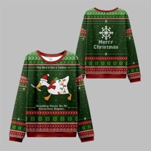 2025 Christmas Wreaking Goose Havoc Ugly Sweater 1 1