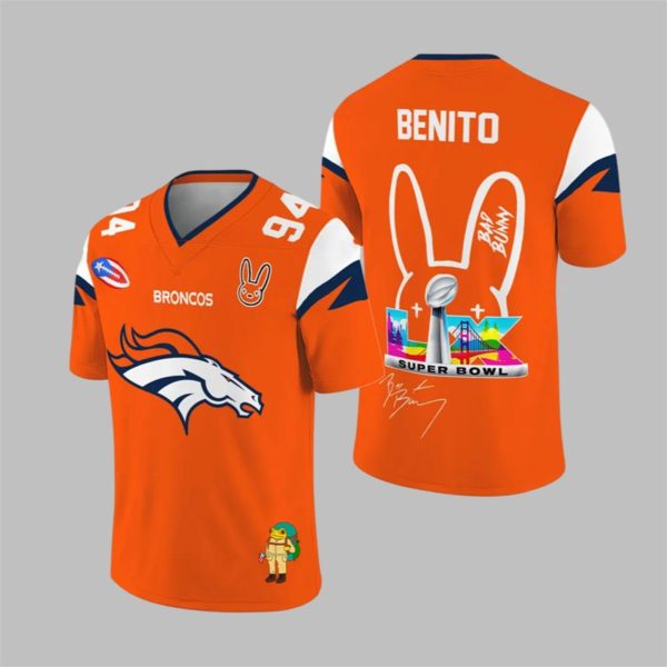 Broncos Bad Bunny Bowl LX 2025 2026 Jersey 1 1