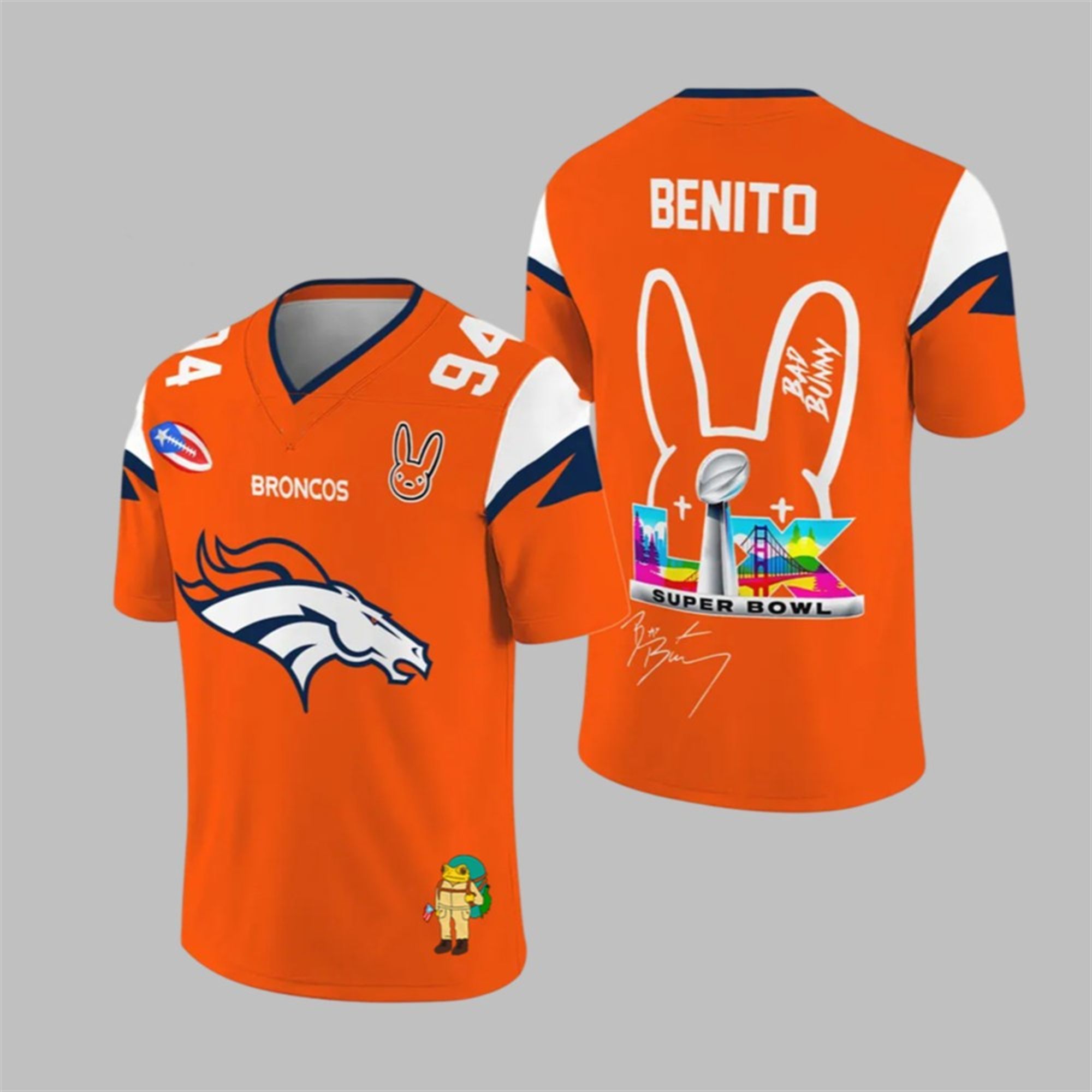 Broncos Bad Bunny Bowl LX 2025 2026 Jersey 1 1 Broncos Bad Bunny Bowl LX 2025 2026 Jersey 1 1