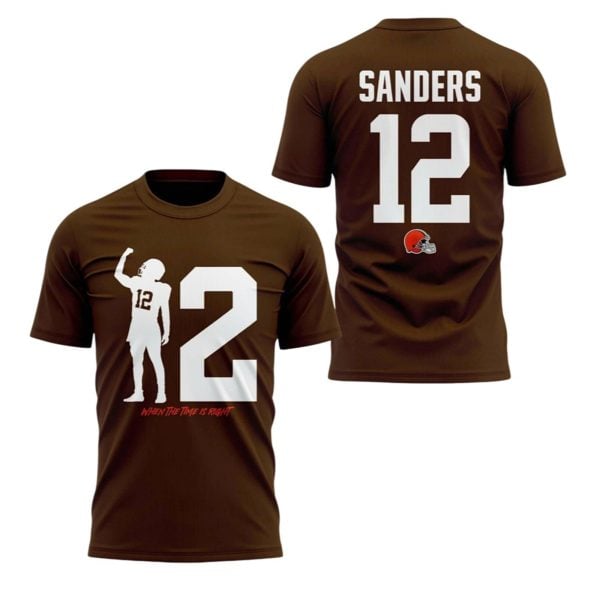 Browns Shedeur Sanders When The Time Is Right Shirt 1 2