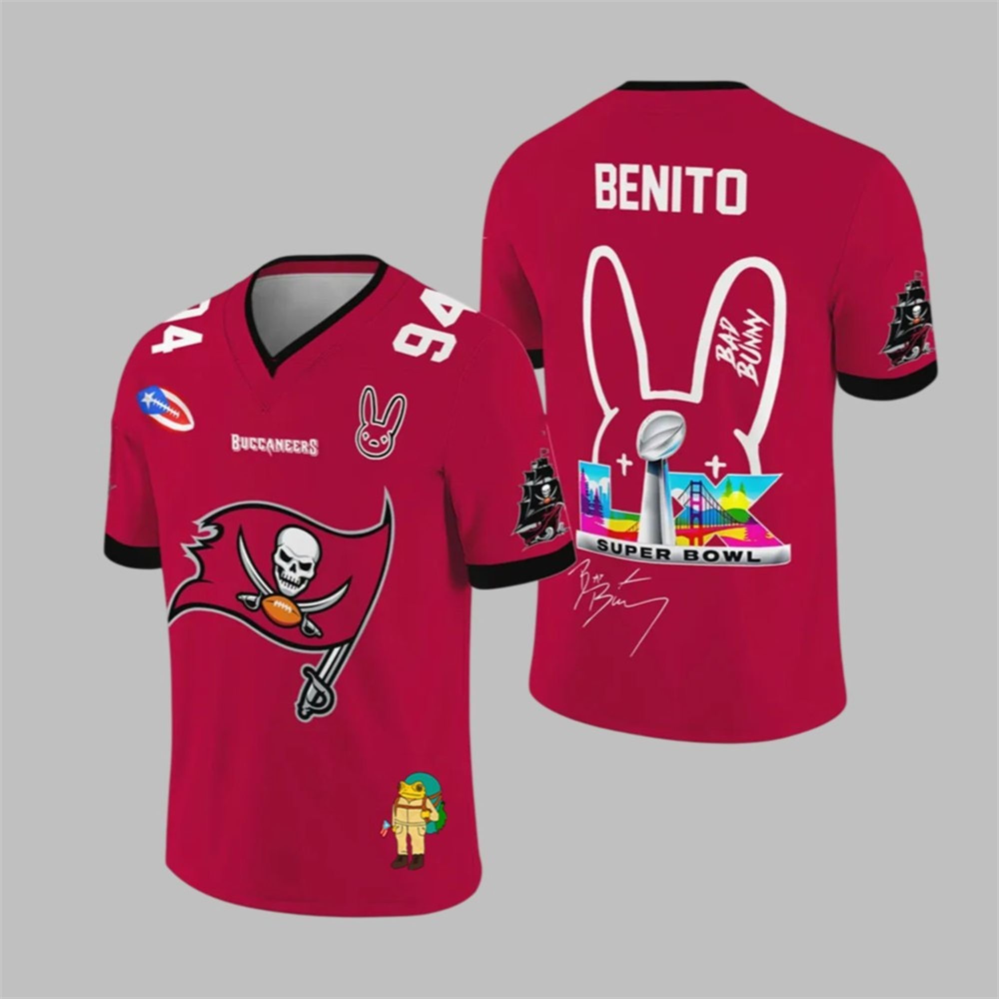 Buccaneers Bad Bunny Bowl LX 2025 2026 Jersey 1 Buccaneers Bad Bunny Bowl LX 2025 2026 Jersey 1