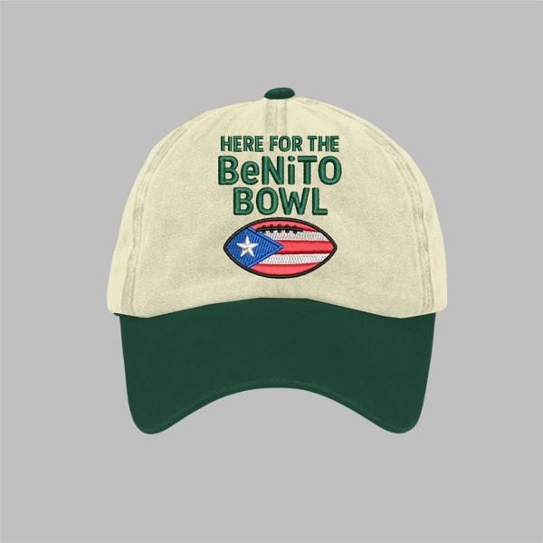Bunny Football Here For The Benito Bowl Print Hat 1