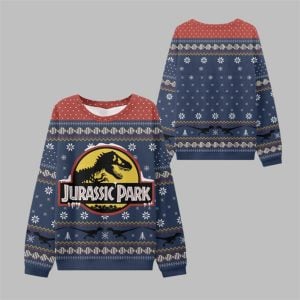 2025 Christmas Jurassic Park Ugly Sweater 1 1