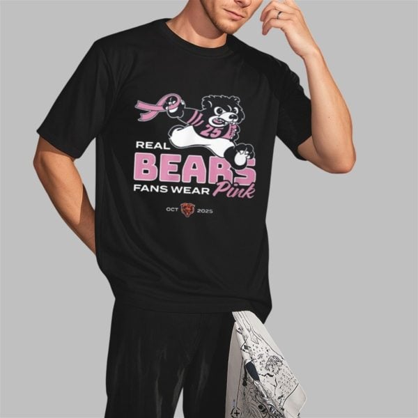 Caleb Williams Real Bears Fans Wear Pink Shirt 2 3
