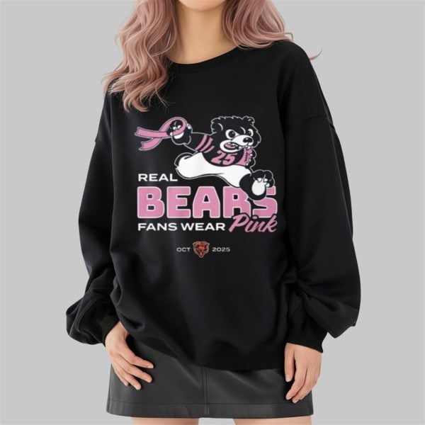 Caleb Williams Real Bears Fans Wear Pink Shirt 2 4