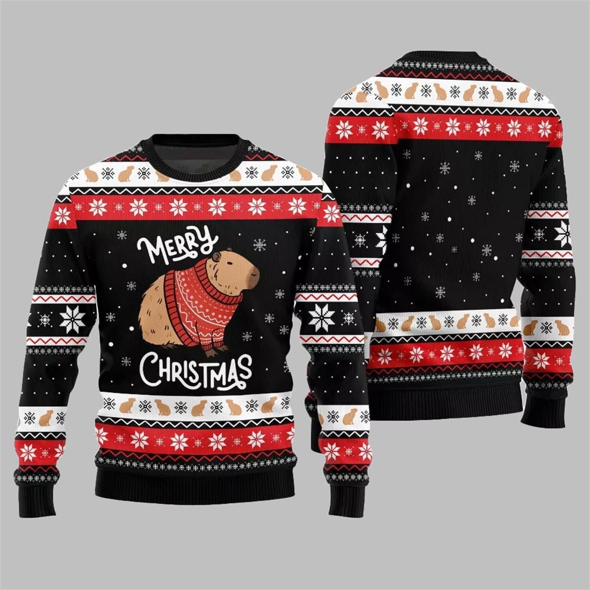 Capybara Merry Christmas Ugly Sweater 2025 Christmas 2 Capybara Merry Christmas Ugly Sweater 2025 Christmas 2