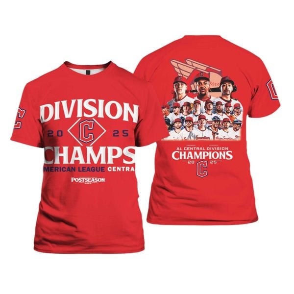Cleveland Guardians 2025 AL Central Division Champions Shirt 1 2