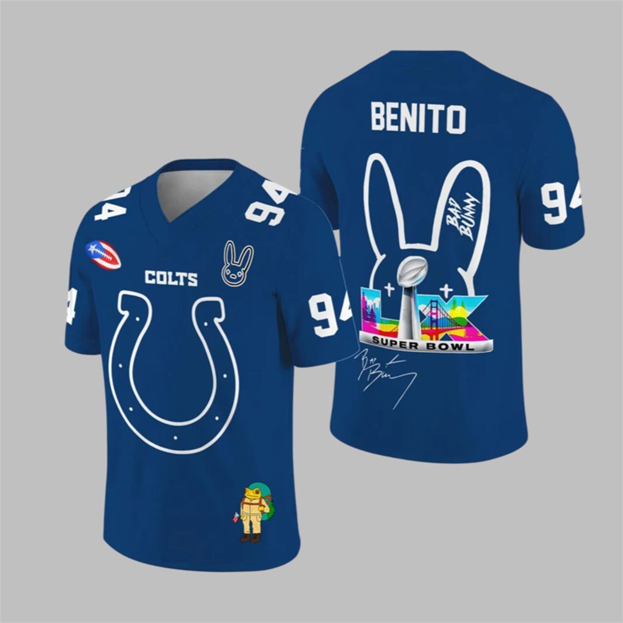 Colts Bad Bunny Bowl LX 2025 2026 Jersey 1 1 Colts Bad Bunny Bowl LX 2025 2026 Jersey 1 1