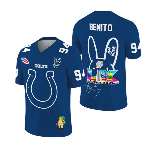 Colts Bad Bunny Bowl LX 2025 2026 Jersey 1 2