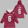 Conner 6 Arizona Football Blanket Hoodie 1