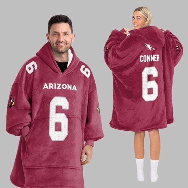 Conner 6 Arizona Football Blanket Hoodie 2