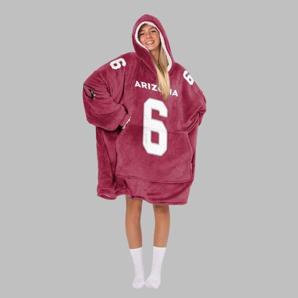 Conner 6 Arizona Football Blanket Hoodie 4