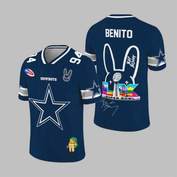 Cowboys Bad Bunny Bowl LX 2025 2026 Jersey 1 1