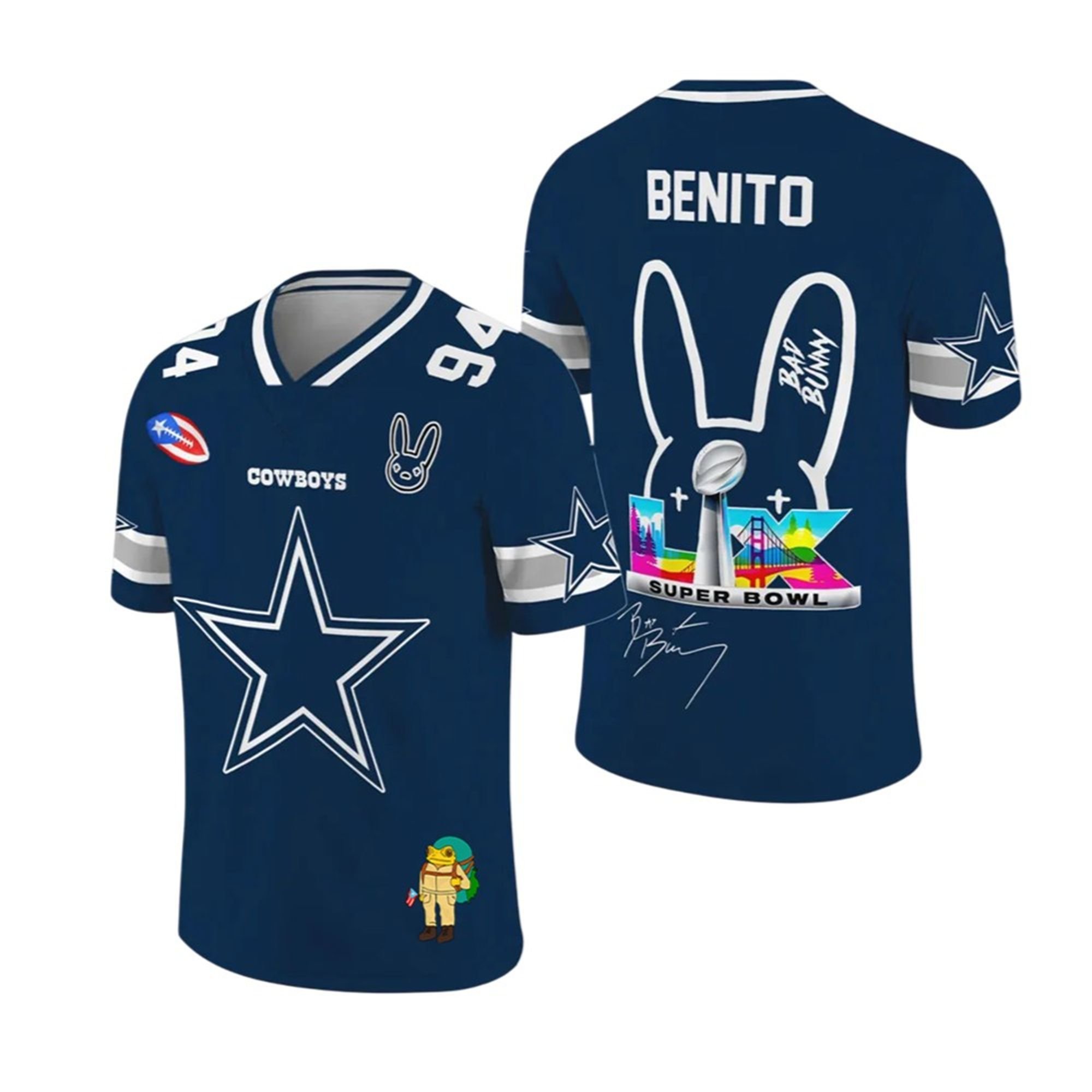 Cowboys Bad Bunny Bowl LX 2025 2026 Jersey 2 Cowboys Bad Bunny Bowl LX 2025 2026 Jersey 1 2