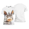 Cute Donkey Art Prints Casual Shirt 1 2