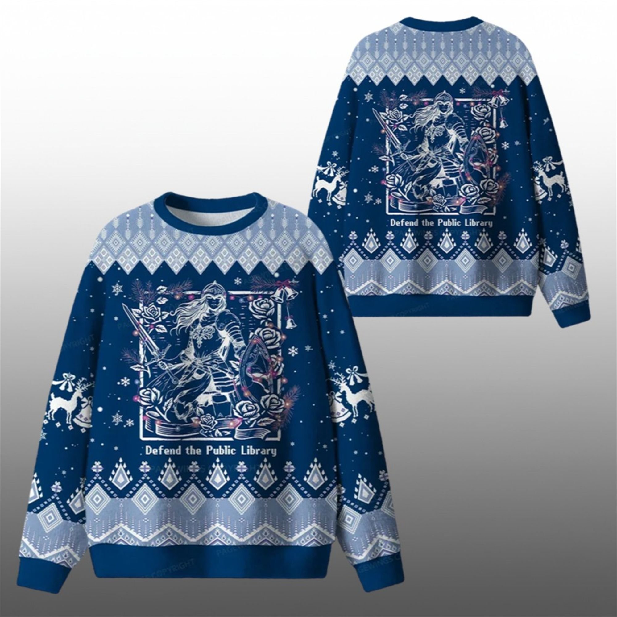Defend The Public Library Ugly Sweater 2025 Christmas 1 1 Defend The Public Library Ugly Sweater 2025 Christmas 1 1