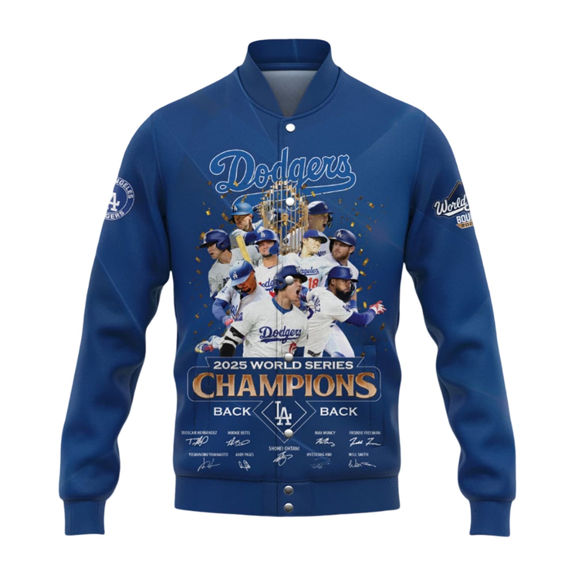 Dodgers 2025 World Series Champions Back 2 Back Jacket 2 Dodgers 2025 World Series Champions Back 2 Back Jacket 2