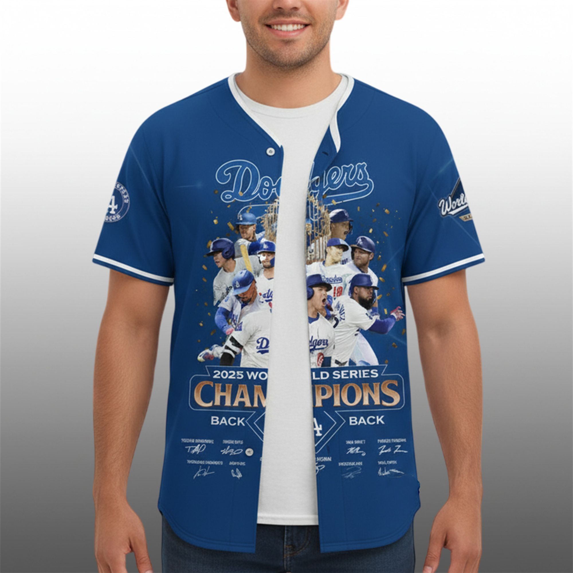 Dodgers 2025 World Series Champions Back To Back Jersey 2 Dodgers 2025 World Series Champions Back To Back Jersey 2