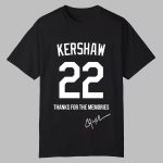 Dodgers Clayton Kershaw Thanks for the Memories 2025 T-Shirt