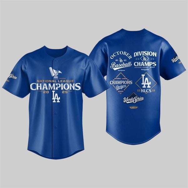 Dodgers National League Champions World Series 2025 Jersey 1