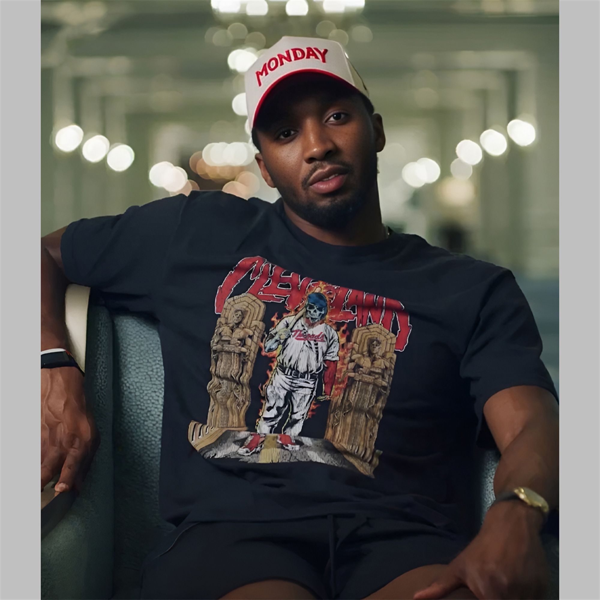 Donovan Mitchell Cleveland Skeleton Shirt 2 7