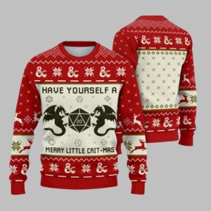 2025 Christmas DND Have Yourself A Merry Little Crit-Mas Ugly Sweater