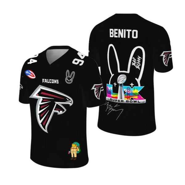 Falcons Bad Bunny Bowl LX 2025 2026 Jersey 1 2
