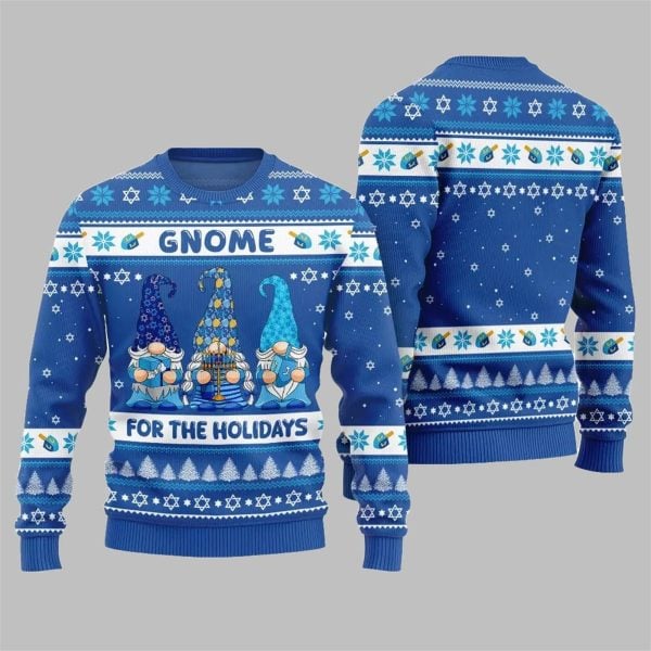 Gnome For The Holidays Ugly Sweater 2025 Hanukkah 1